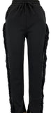Black Fringe sweatpants